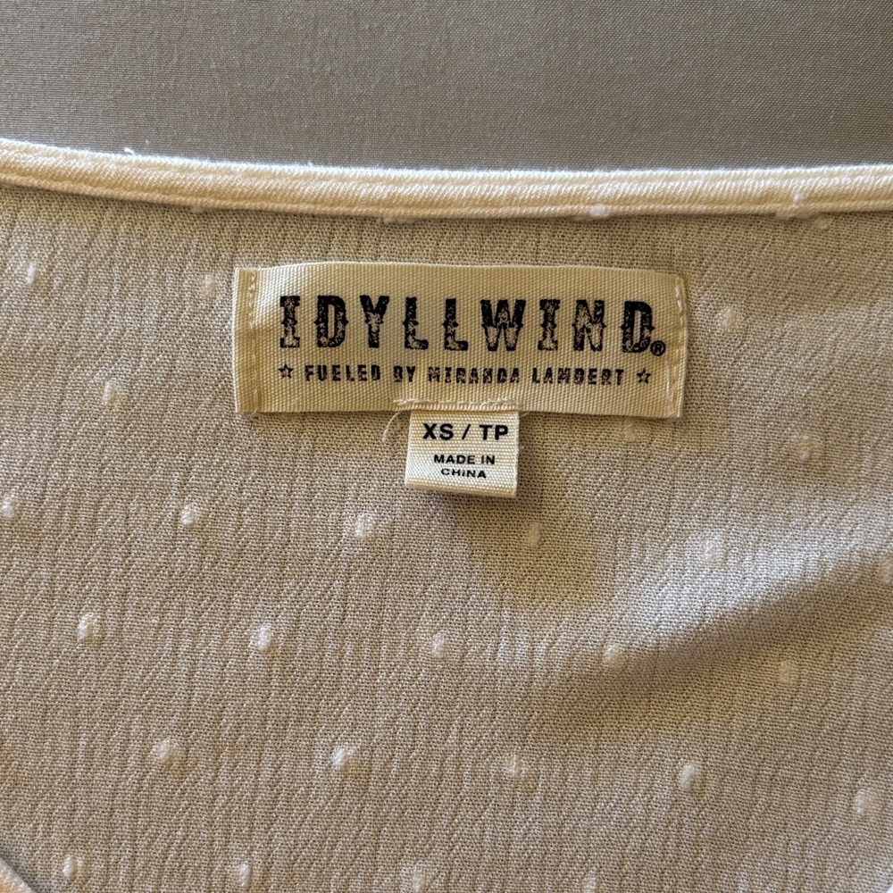 Idyllwind Cream Embroidered V-Neck Blouse